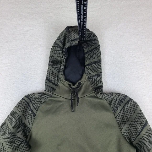 Nike Hoodie Mens Small Dark Green Olive Dri Fit Training Activewear 800303-325 - Picture 4 of 13